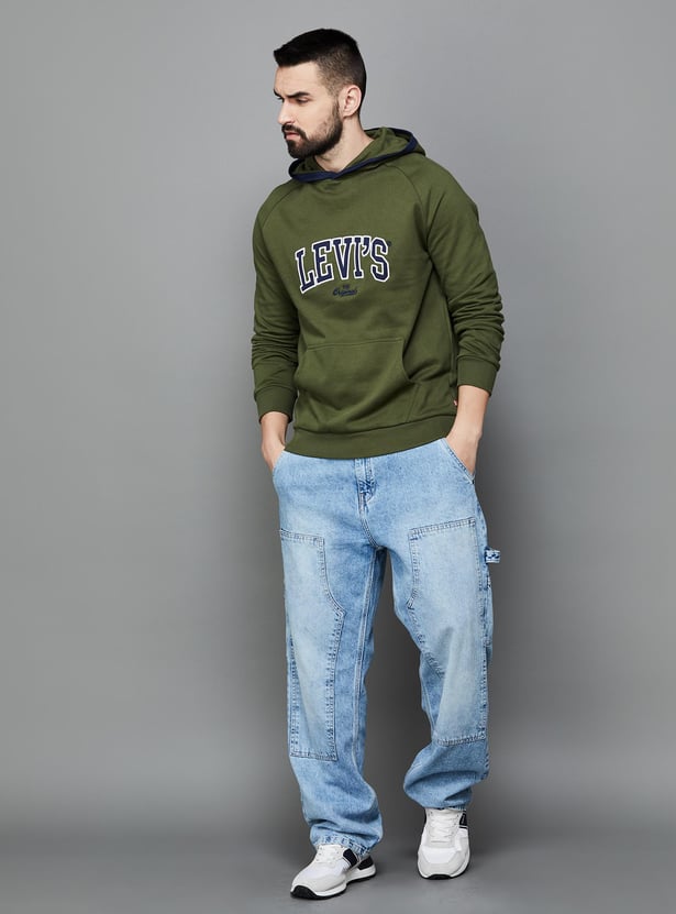 LEVI's Men Printed Hooded Sweatshirt