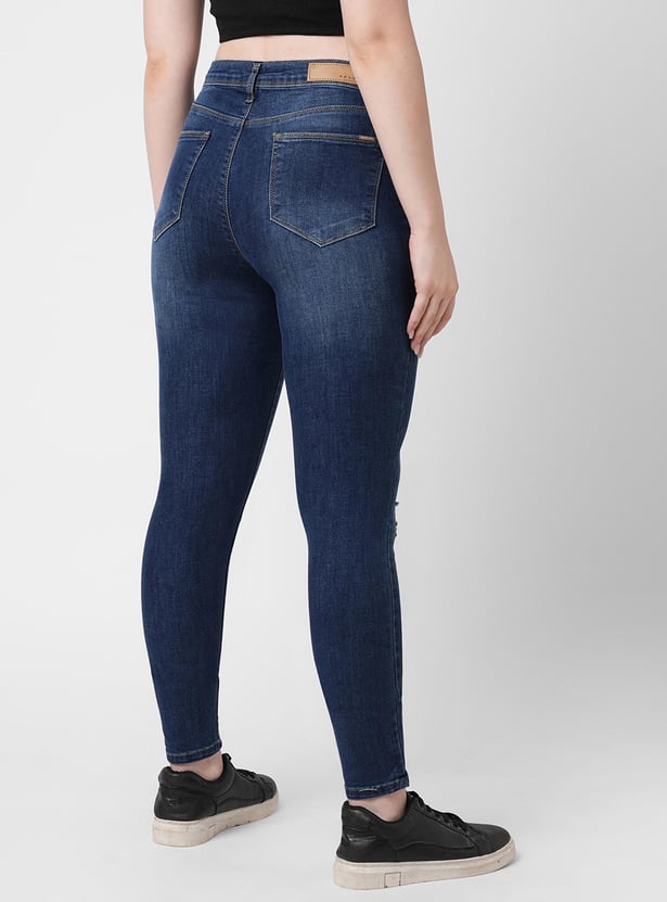 KRAUS Women Distressed Skinny Fit Jeans