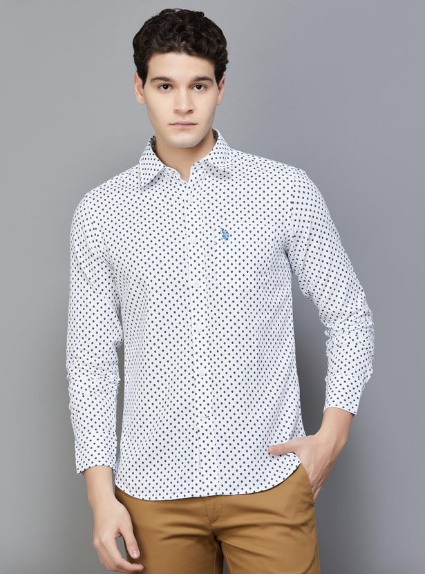 U.S. POLO ASSN. Men Printed Regular Fit Casual Shirt