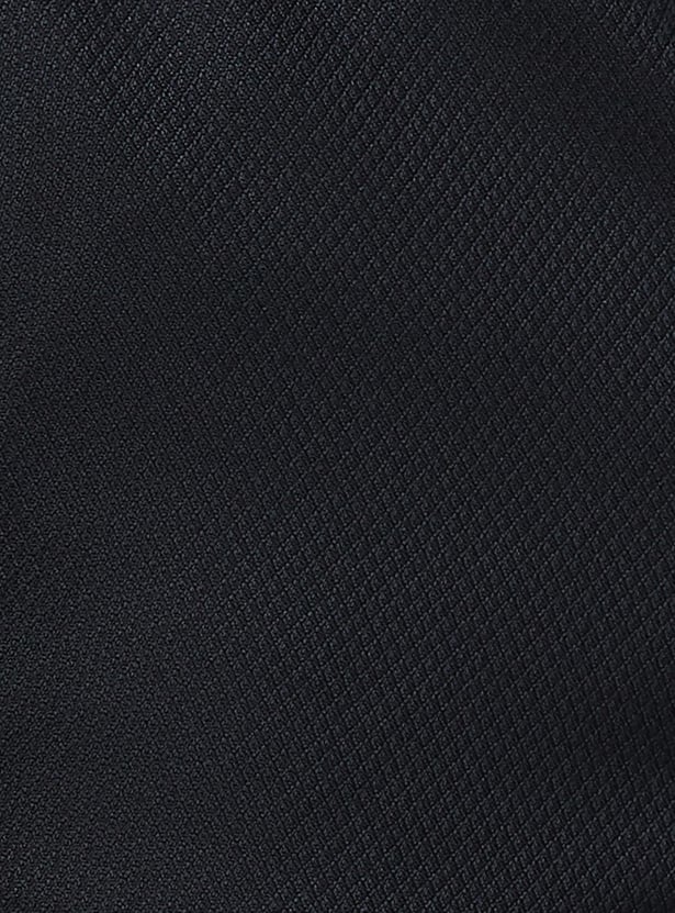 V DOT Men Textured Slim Straight Casual Trousers