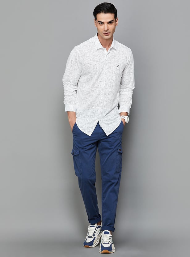ALLEN SOLLY Men Printed Slim Fit Casual Shirt