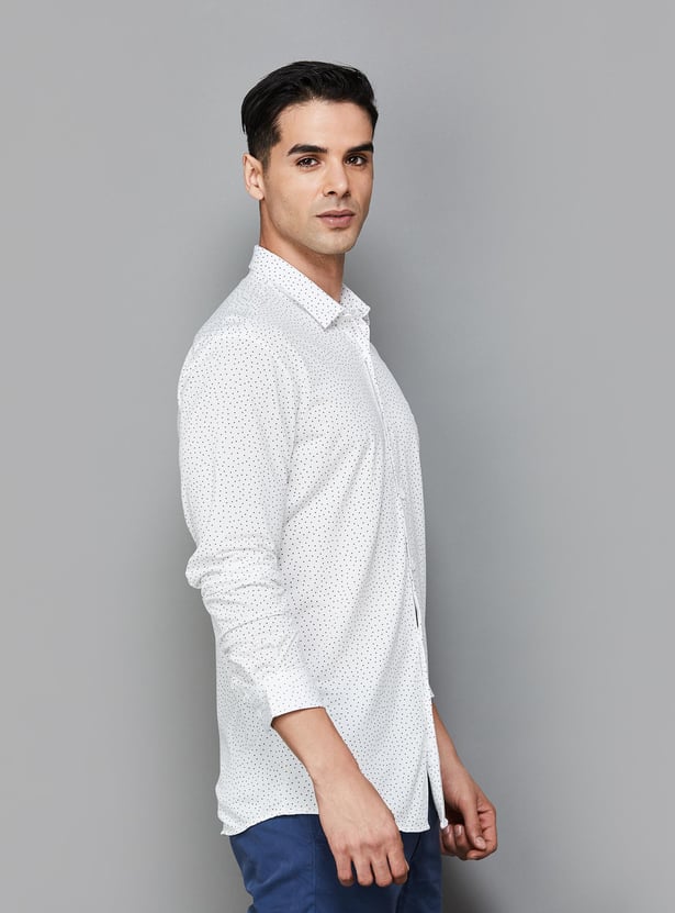 ALLEN SOLLY Men Printed Slim Fit Casual Shirt