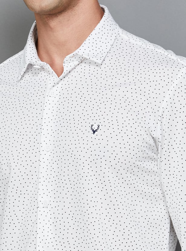ALLEN SOLLY Men Printed Slim Fit Casual Shirt