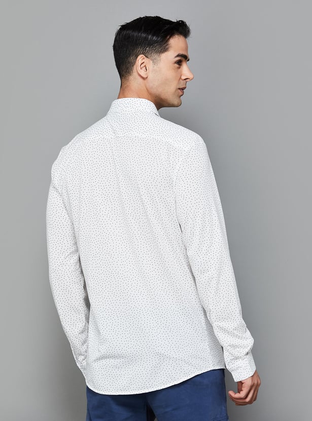 ALLEN SOLLY Men Printed Slim Fit Casual Shirt