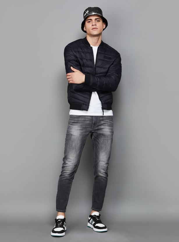JACK & JONES Men Solid Bomber Jacket