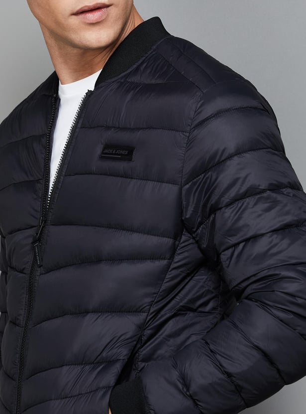 JACK & JONES Men Solid Bomber Jacket