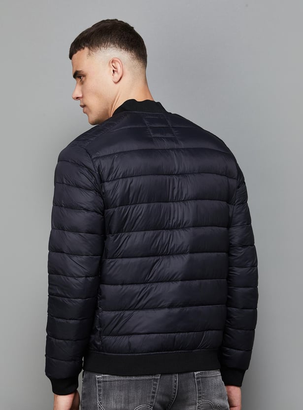 JACK & JONES Men Solid Bomber Jacket