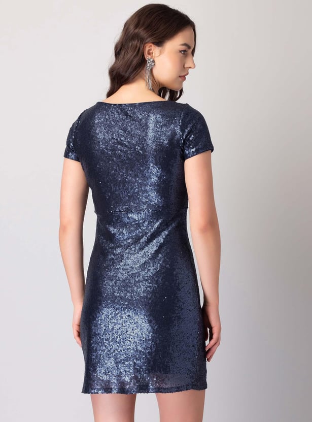 Buy FABALLEY Women Sequin Mini Dress from FabAlley at just INR 3400.0