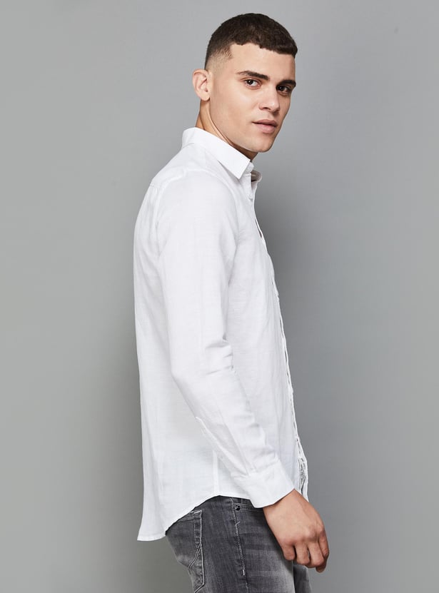 BEING HUMAN Men Solid Slim Fit Casual Shirt