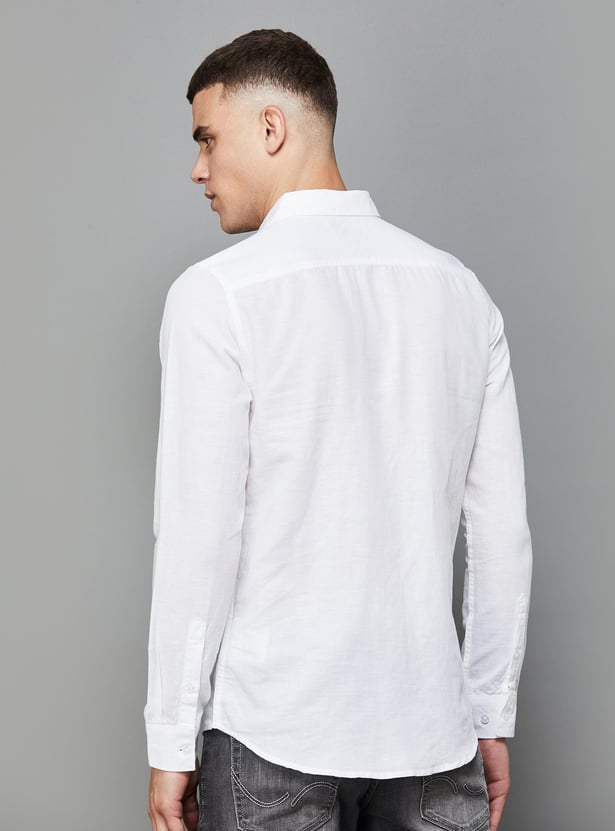 BEING HUMAN Men Solid Slim Fit Casual Shirt
