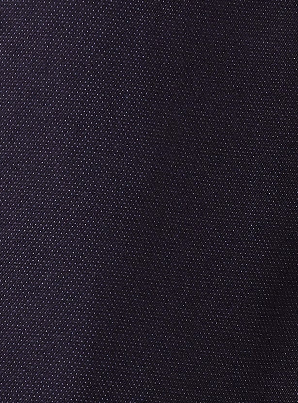 PARK AVENUE Men Solid Slim Straight Flat Front Trousers