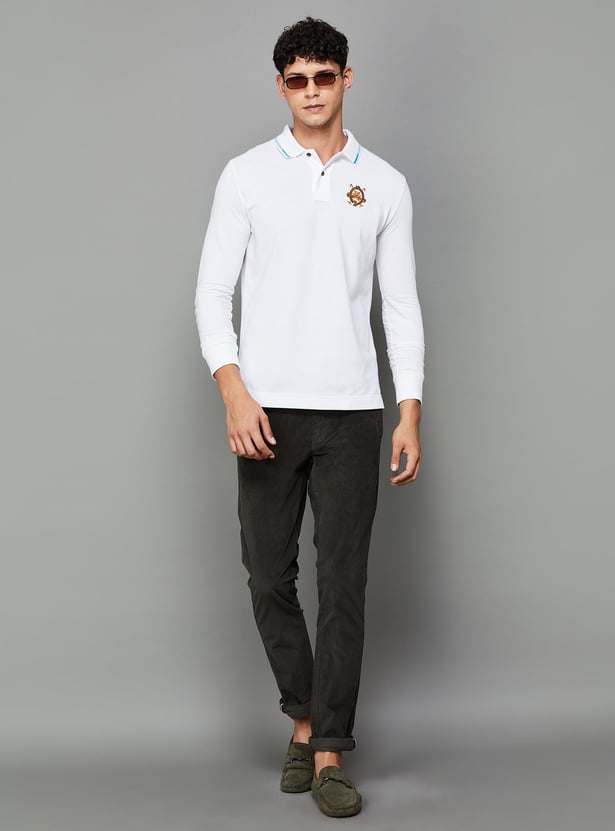 FAHRENHEIT Men Solid Slim Fit Polo T-shirt