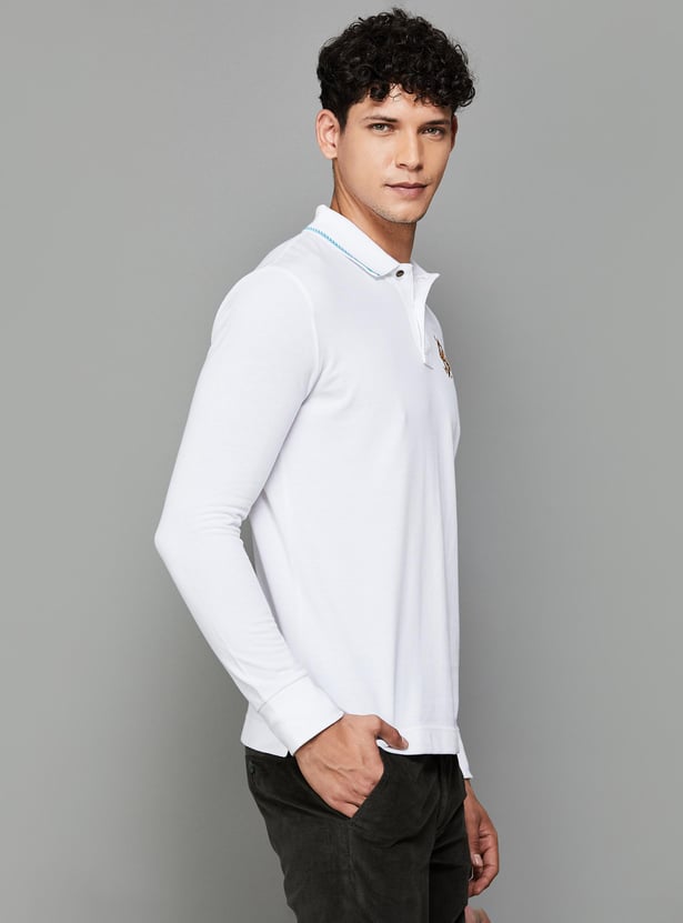 FAHRENHEIT Men Solid Slim Fit Polo T-shirt