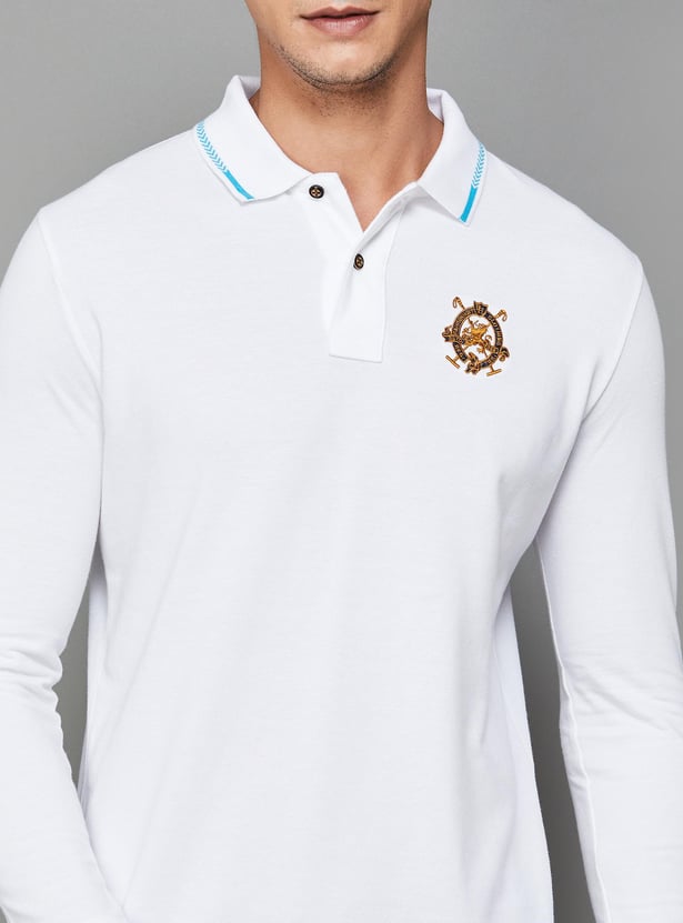 FAHRENHEIT Men Solid Slim Fit Polo T-shirt