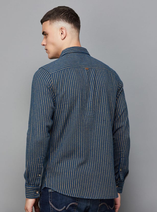 UNITED COLORS OF BENETTON Men Striped Slim Fit Casual Shirt