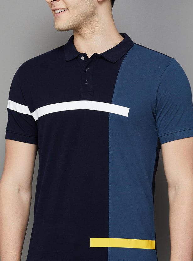 UNITED COLORS OF BENETTON Men Colourblocked Regular Fit Polo T-shirt