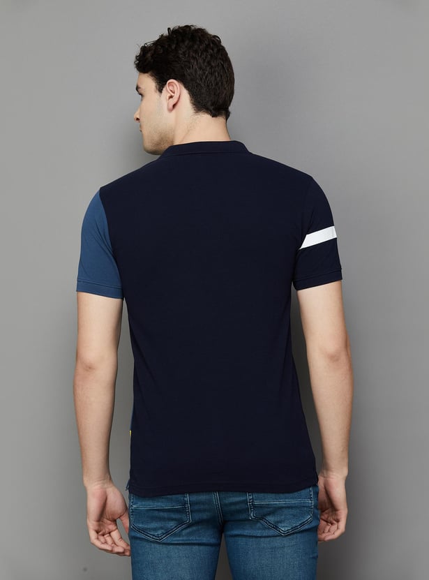 UNITED COLORS OF BENETTON Men Colourblocked Regular Fit Polo T-shirt