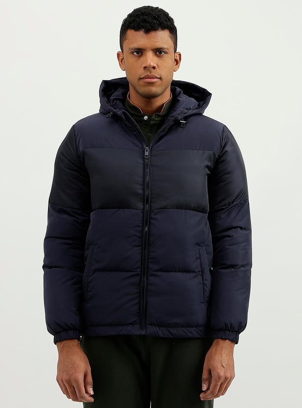 Buy UNITED COLORS OF BENETTON Men Solid Hooded Puffer Jacket from - Main Image