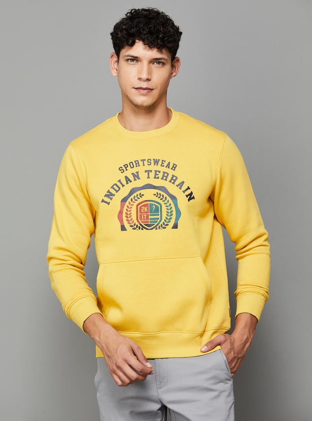 INDIAN TERRAIN Men Graphic Printed Crew Neck Sweatshirt