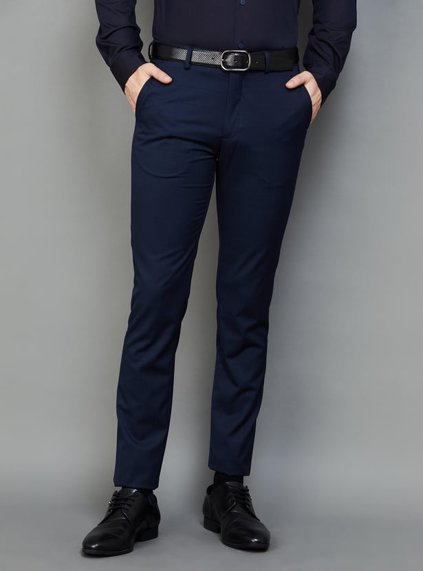 ARROW Men Solid Super Slim Fit Formal Trousers