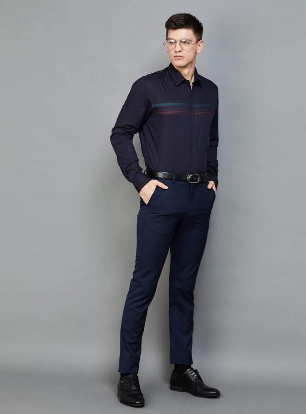 ARROW Men Solid Super Slim Fit Formal Trousers