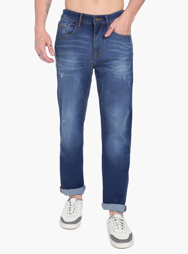 FLYING MACHINE Men Stonewashed Regular Fit Jeans