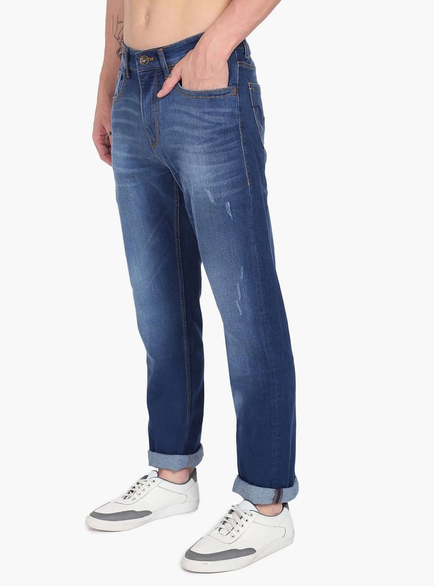 FLYING MACHINE Men Stonewashed Regular Fit Jeans
