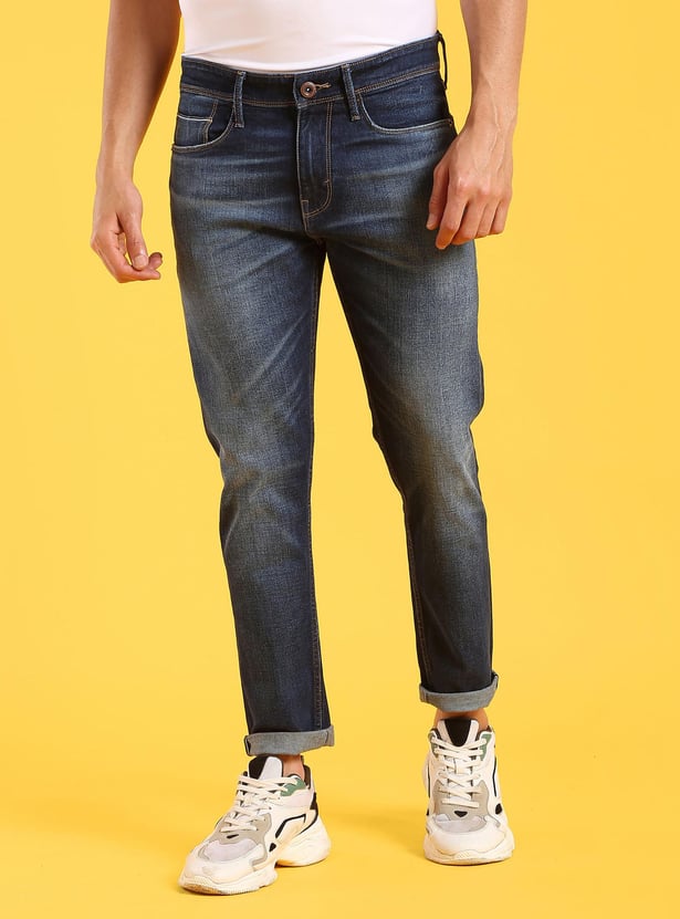 FLYING MACHINE Men Stonewash Slim Tapered Fit Jeans