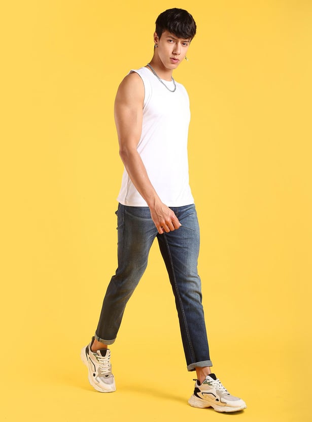 FLYING MACHINE Men Stonewash Slim Tapered Fit Jeans