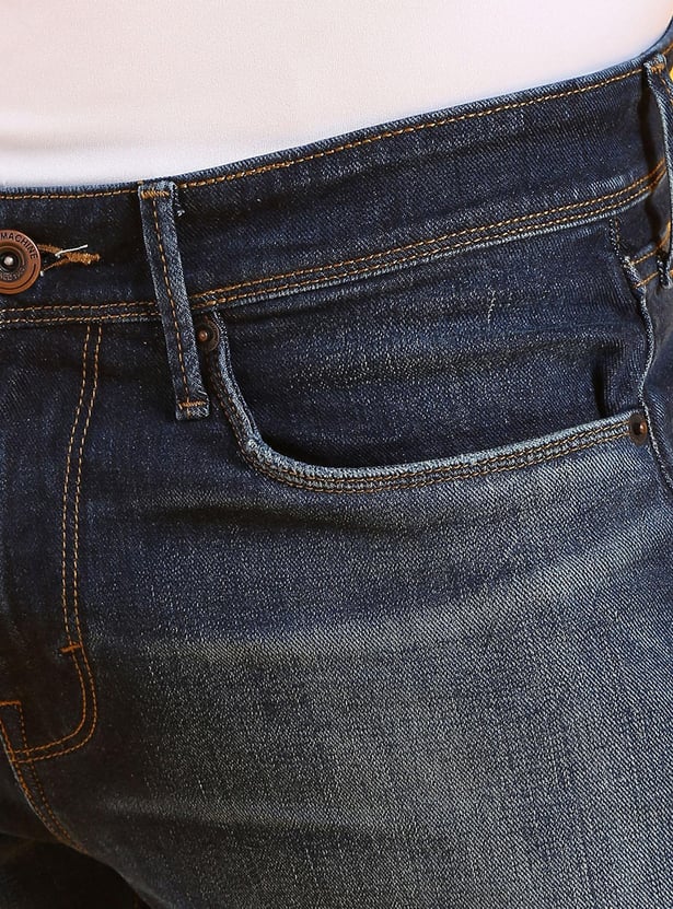 FLYING MACHINE Men Stonewash Slim Tapered Fit Jeans