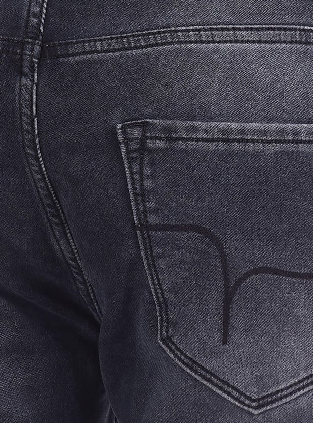 FLYING MACHINE Men Stonewashed Slash Slim Tapered Jeans