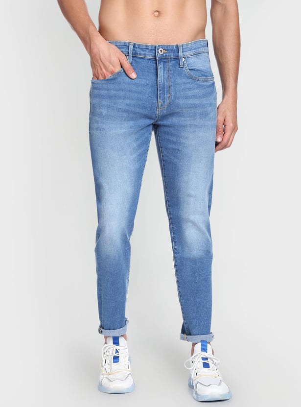 FLYING MACHINE Men Stonewash Slim Tapered Jeans