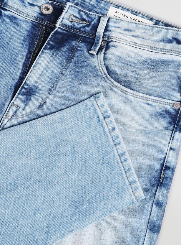 FLYING MACHINE Men Stonewashed Slim Tapered Jeans