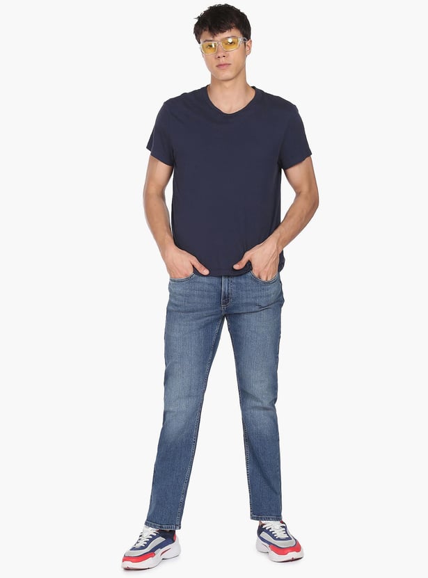 FLYING MACHINE Men Stonewashed F JangoJeans (Straight Fit)