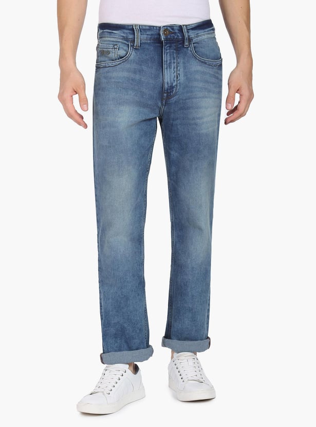 FLYING MACHINE Men Django Fit Stonewash Jeans (Straight)