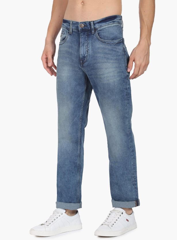 FLYING MACHINE Men Django Fit Stonewash Jeans (Straight)