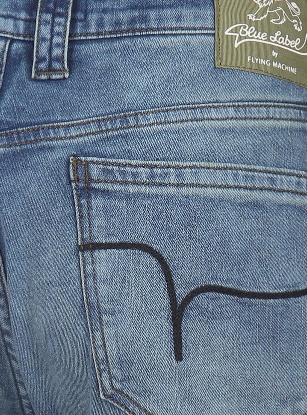 FLYING MACHINE Men Django Fit Stonewash Jeans (Straight)