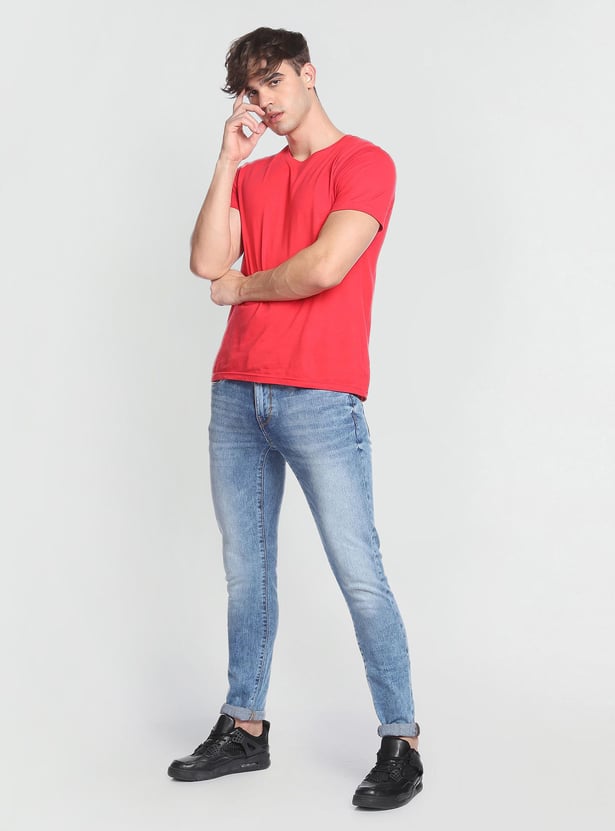 FLYING MACHINE Men Stonewashed Super Skinny Fit Jeans