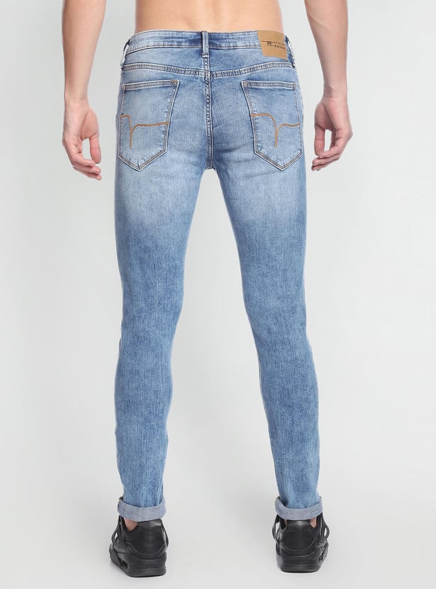 FLYING MACHINE Men Stonewashed Super Skinny Fit Jeans
