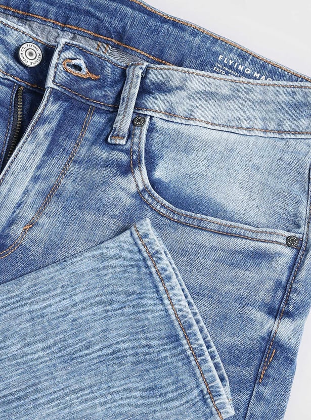 FLYING MACHINE Men Stonewashed Super Skinny Fit Jeans