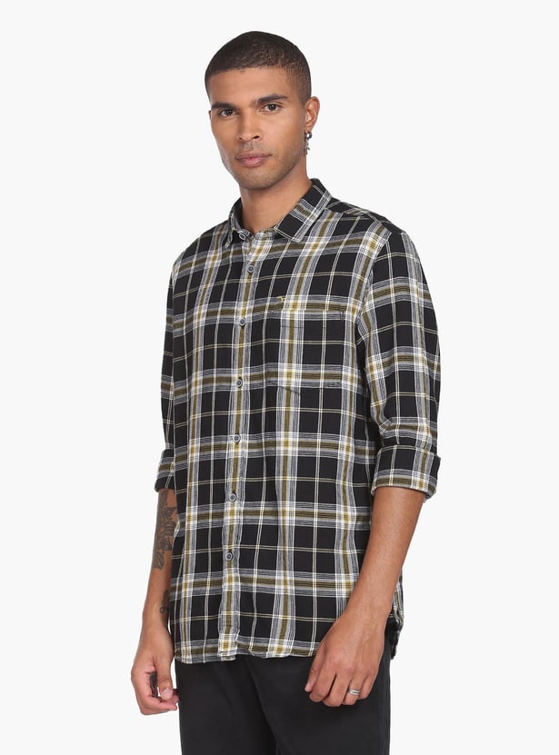 FLYING MACHINE Men Checked Regular Fit Casual Shirt