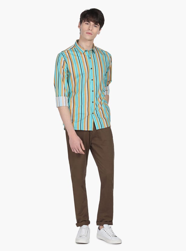 FLYING MACHINE Men Striped Regular Fit Casual Shirt