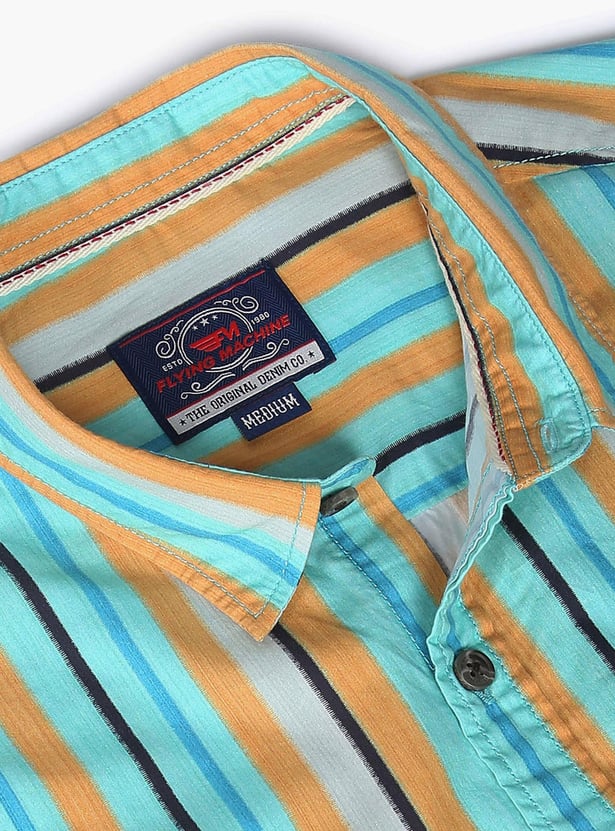 FLYING MACHINE Men Striped Regular Fit Casual Shirt