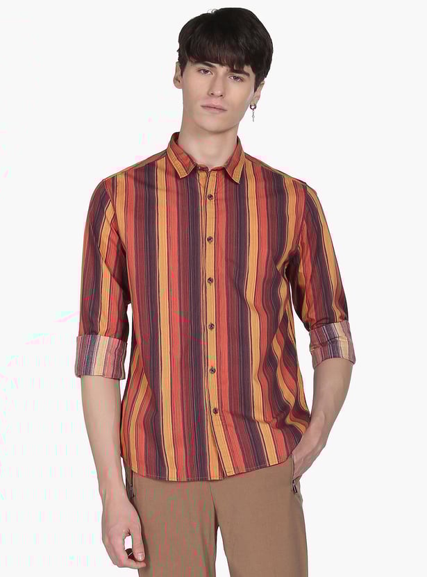 FLYING MACHINE Men Striped Regular Fit Casual Shirt