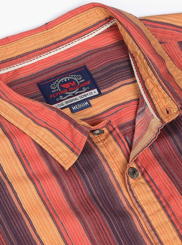 FLYING MACHINE Men Striped Regular Fit Casual Shirt