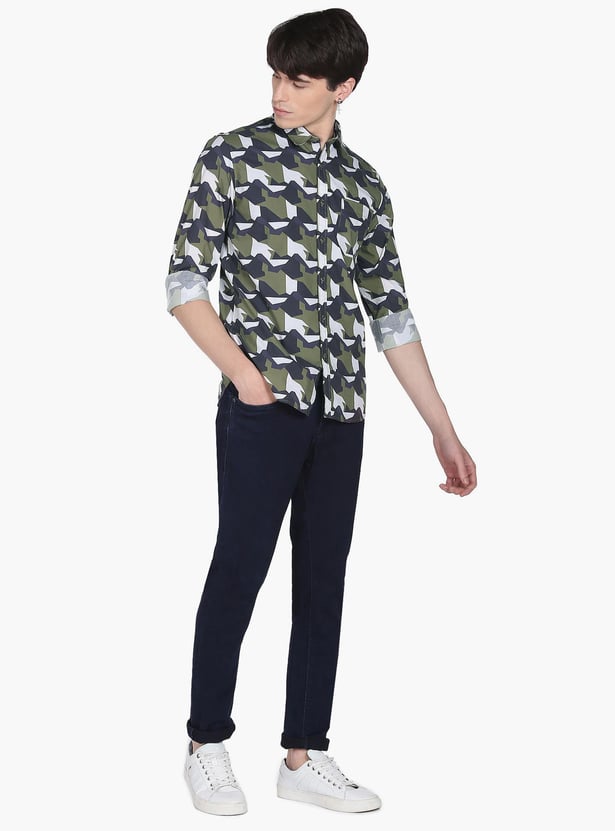 FLYING MACHINE Men Abstract Printed Regular Fit Casual Shirt