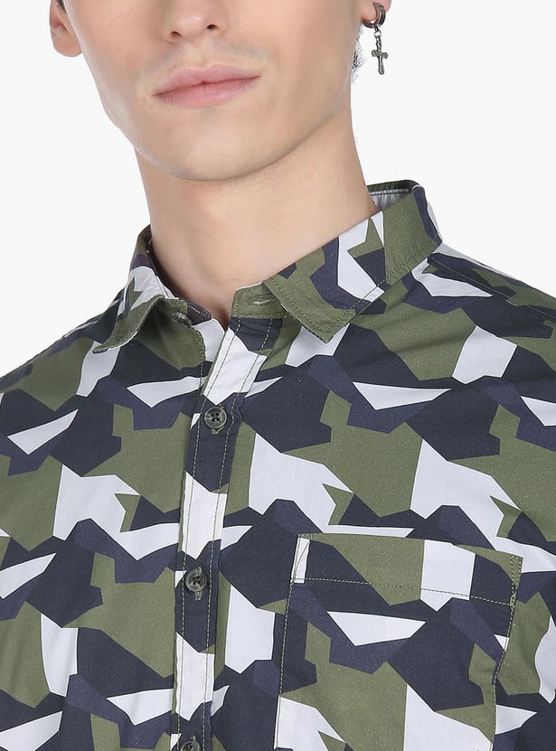 FLYING MACHINE Men Abstract Printed Regular Fit Casual Shirt