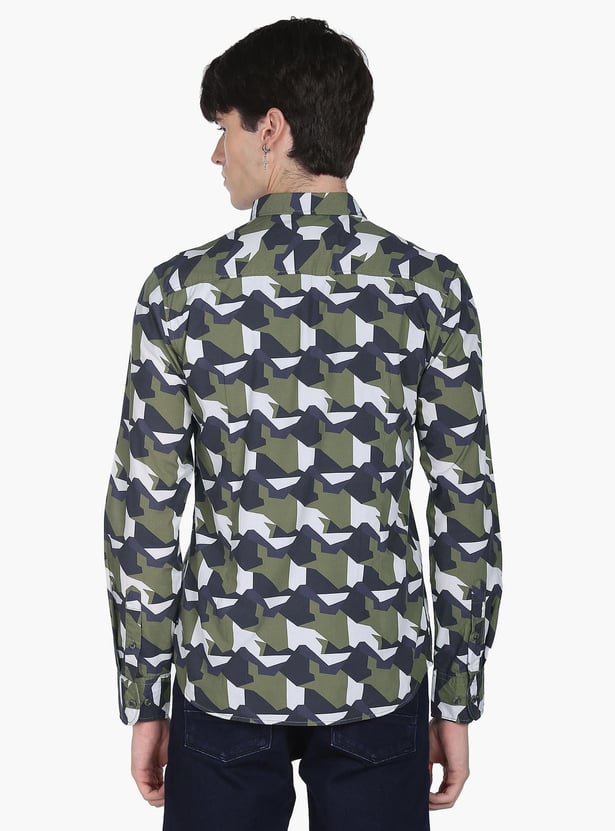 FLYING MACHINE Men Abstract Printed Regular Fit Casual Shirt