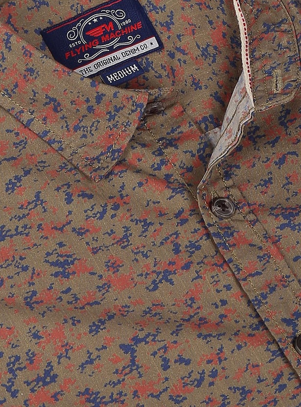 FLYING MACHINE Men Abstract Printed Regular Fit Casual Shirt