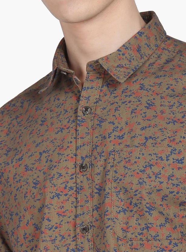 FLYING MACHINE Men Abstract Printed Regular Fit Casual Shirt